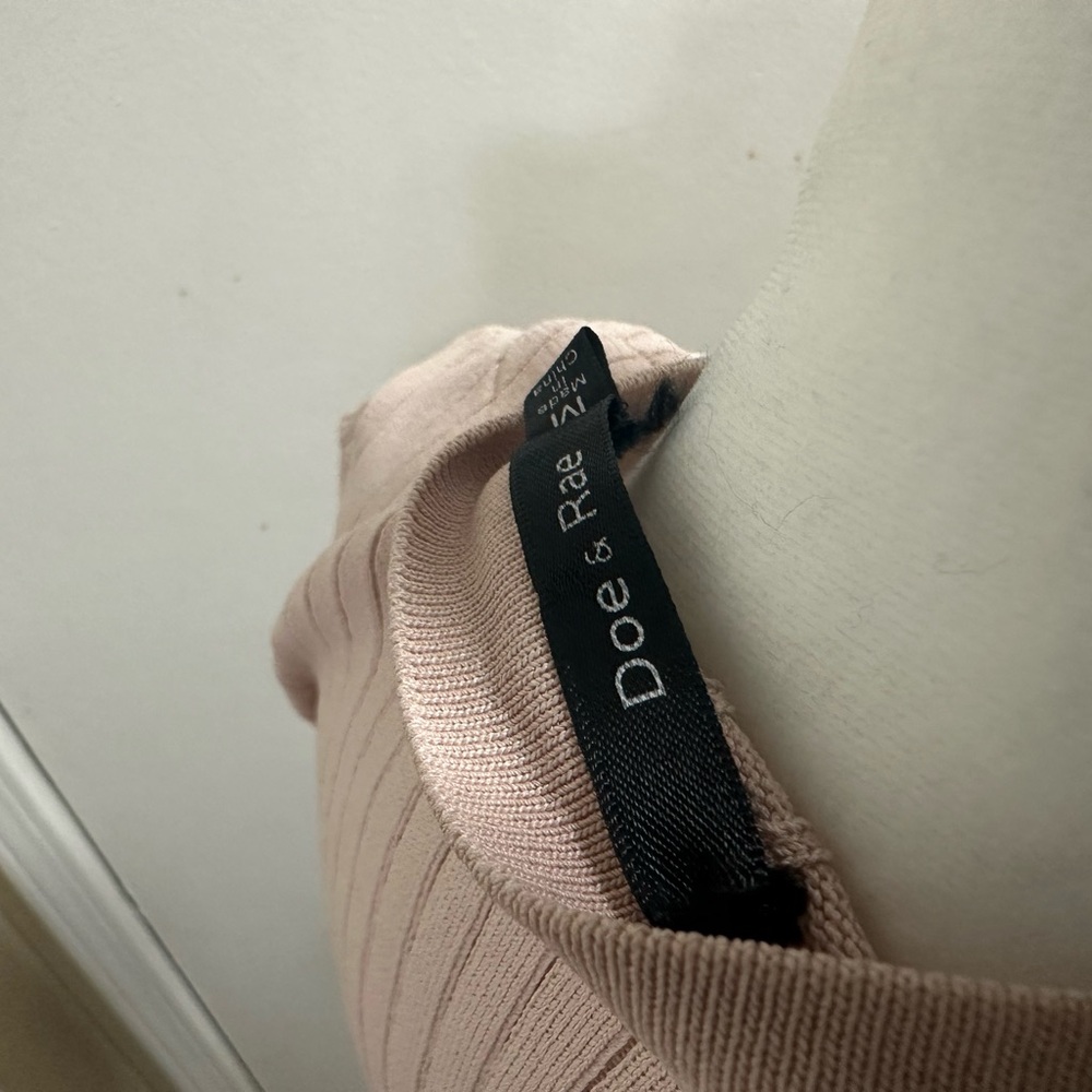 Doe & Rae Blush Ribbed Sweater - Picture 4 of 4